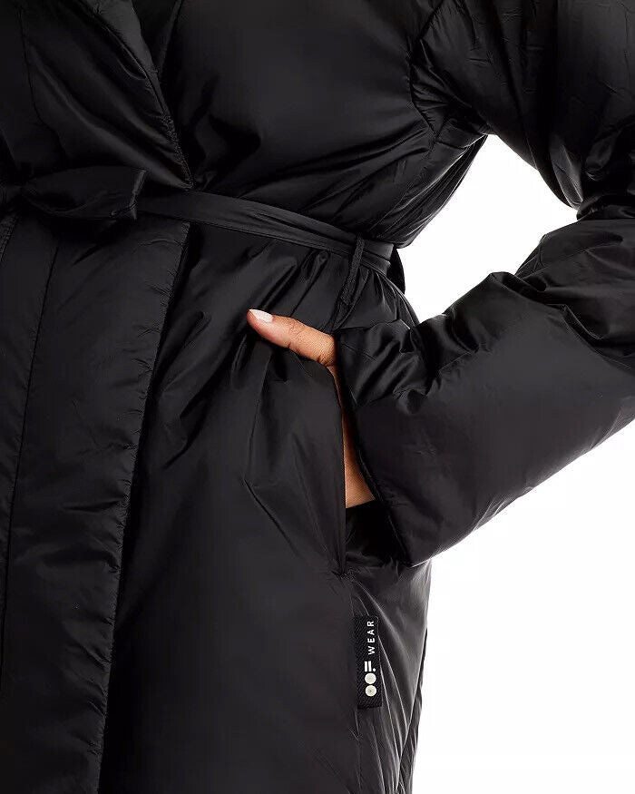 OOF WEAR Belted Puffer Coat Womens Black 40