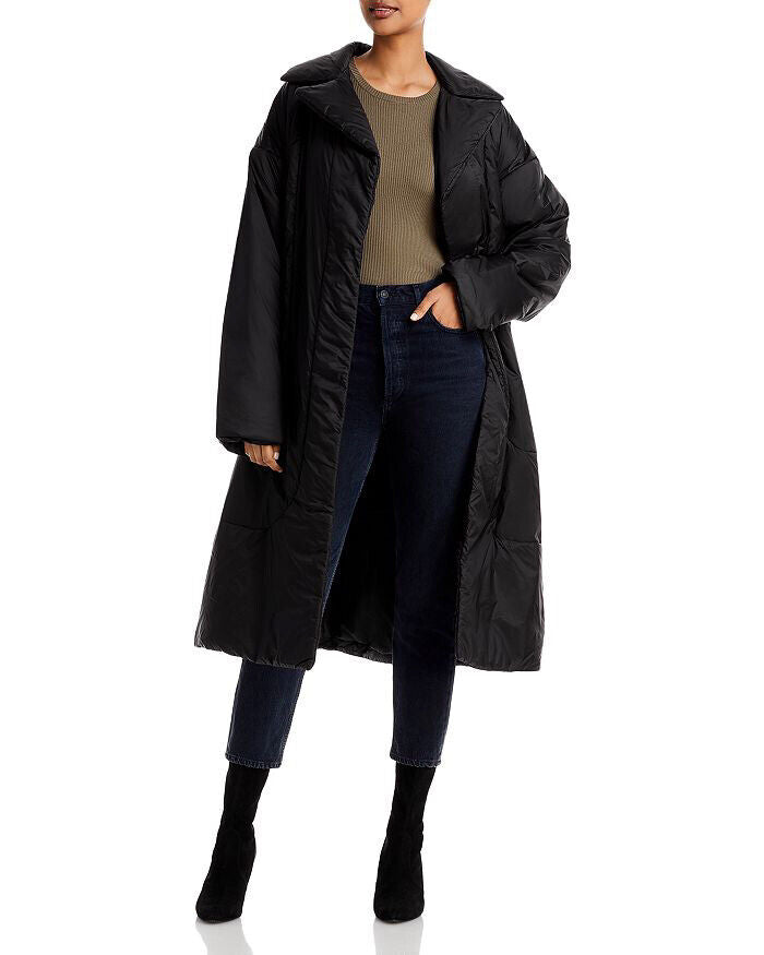 OOF WEAR Belted Puffer Coat Womens Black 40