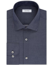 Calvin Klein Mens Classic fit Dress Shirt Medium 15.5 in 34-35 Smokey Blue Solid