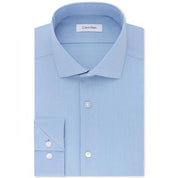 Calvin Klein Mens Slim fit Dress Shirt Large 16 in 34-35 Blue Solid