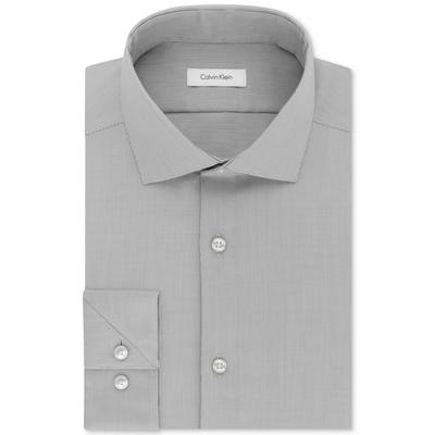 Calvin Klein Mens Slim fit Dress Shirt Large 16 in 34-35 Smokey Grey