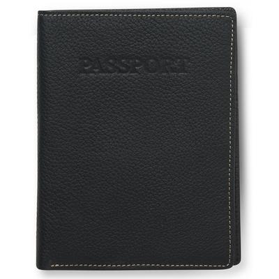 Perry Ellis Portfolio Leather Passport Wallet Case Black