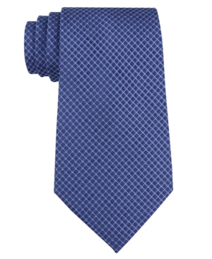 Calvin Klein Mens Regular fit Tie Necktie One Size Blue Micro Slate