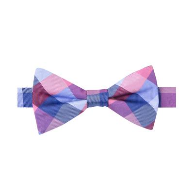 Tommy Hilfiger Mens Regular fit Bow Tie Necktie One Size Blue Pink Check