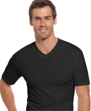 Alfani Men's Black V-Neck T Shirt 2 Pack Small