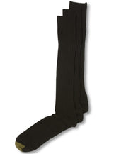 Gold Toe Mens Over the Calf Dress Socks Black Size 10 to 13