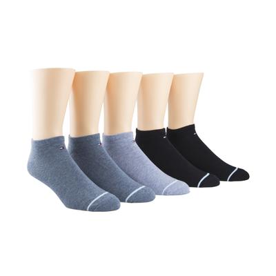 Tommy Hilfiger Mens 5 Pack Regular fit Ankle Socks 7-12 Blue