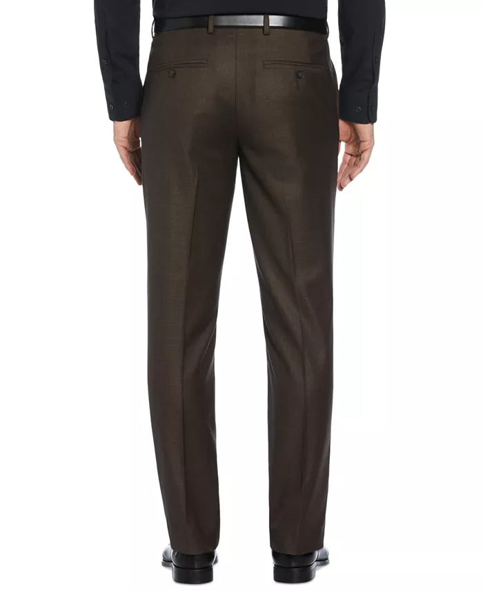 Perry Ellis Mens Modern fit Dress Pants 36 / 32 Brown Solid