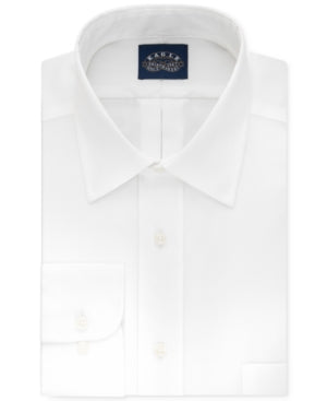 Eagle Mens Classic Fit White Button Down Dress Shirt 17.5 / 34 - 35