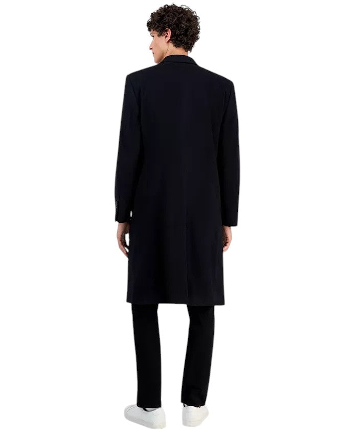 Michael Kors Mens Classic fit PURE CASHMERE Overcoat 42 R Black Solid