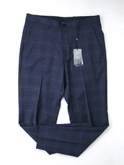 A|X ARMANI EXCHANGE Men's Slim-Fit Dress Pants 34 x 34 Navy Blue Plaid