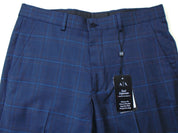 A|X ARMANI EXCHANGE Men's Slim-Fit Dress Pants 34 x 32 Navy Blue Plaid