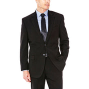 Haggar Mens Classic fit Suit Jacket Blazer 38 R Black Solid Stretch