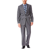 Haggar Mens Classic fit Suit Jacket Blazer 44 S Mid Grey Solid Stretch