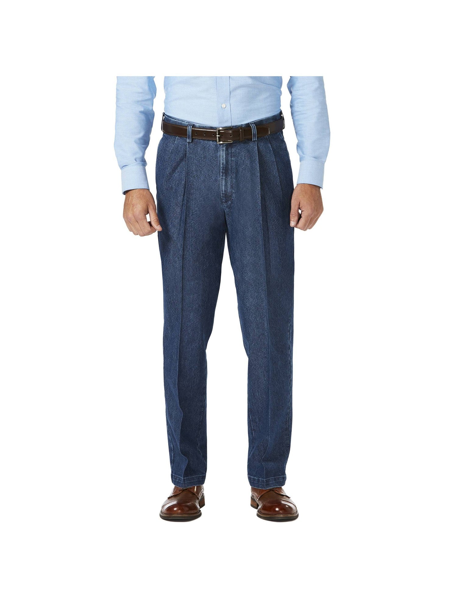 Haggar Men's Stretch Denim Pant Classic Fit 42 x 30