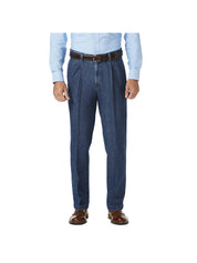 Haggar Men's Stretch Denim Pant Classic Fit 42 x 30
