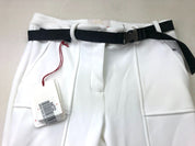 ERIN SNOW Womens Zola belted flared ski pants Size 8 White