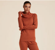 ALALA Womens Off-Duty Fleece Pullover Sweatshirt XS Cider Red