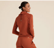 ALALA Womens Off-Duty Fleece Pullover Sweatshirt XS Cider Red