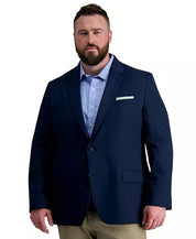 Haggar Mens Classic fit Sport Coat Blazer 50 R Navy Blue Solid