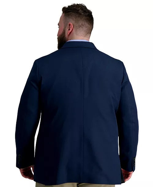Haggar Mens Classic fit Sport Coat Blazer 50 R Navy Blue Solid