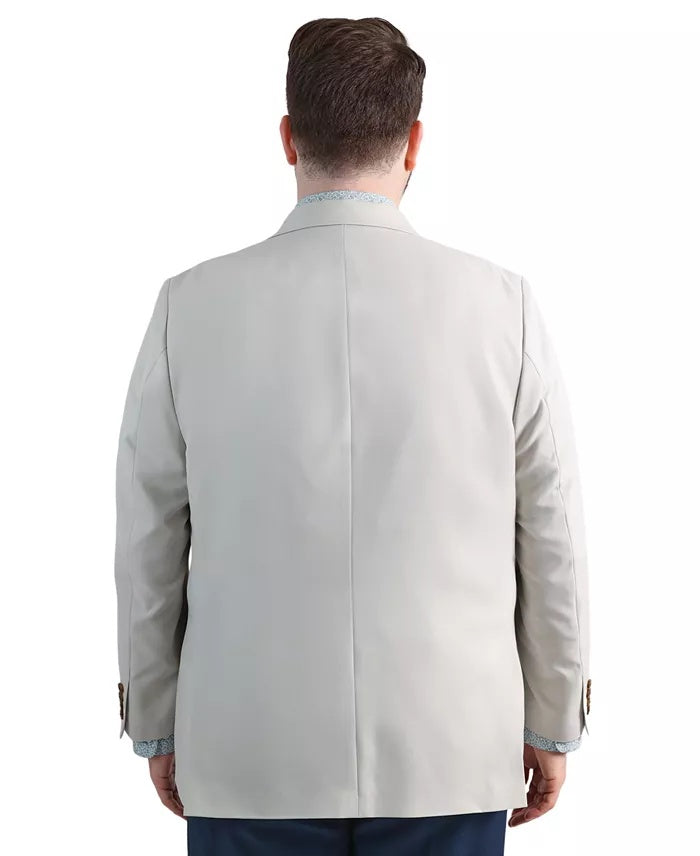 Haggar Mens Classic fit Sport Coat Blazer 50 L String Beige Solid