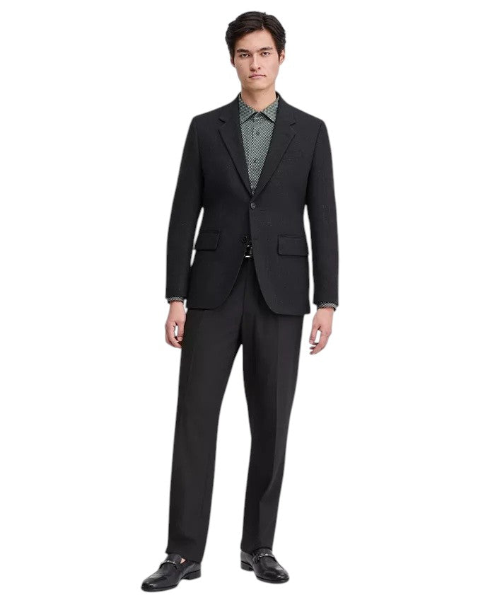 Hugo by Hugo Boss Men's Modern-Fit Seersucker Sport Coat Blazer 38S Black