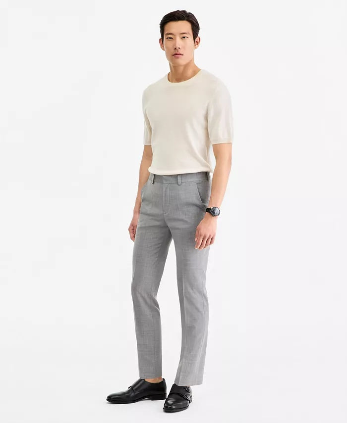 Hugo Boss Mens Modern fit Wool Dress Pants 34 / 34 Gray Solid
