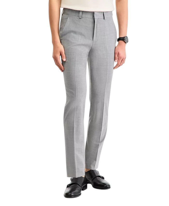 Hugo Boss Mens Slim fit Wool Dress Pants 30 / 30 Grey Solid