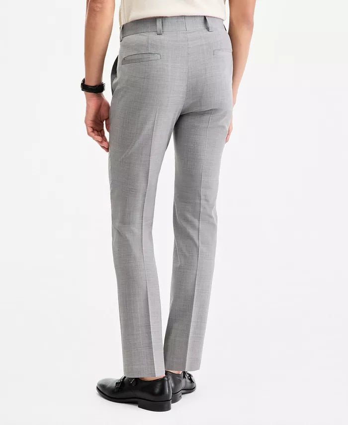 Hugo Boss Mens Modern fit Wool Dress Pants 34 / 34 Gray Solid