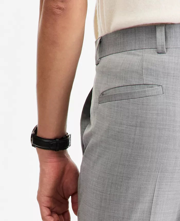 Hugo Boss Mens Modern fit Wool Dress Pants 34 / 34 Gray Solid
