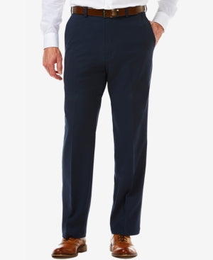 Haggar Mens Classic fit Dress Pants 32 / 30 Blue Solid