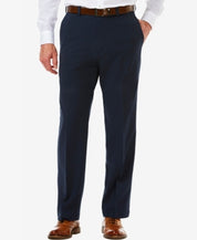 Haggar Mens Classic fit Dress Pants 38 / 30 Blue Solid