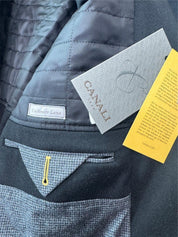 Canali Mens KEI Cashmere Blend Over Coat EU 54R / 44R Black $1995$