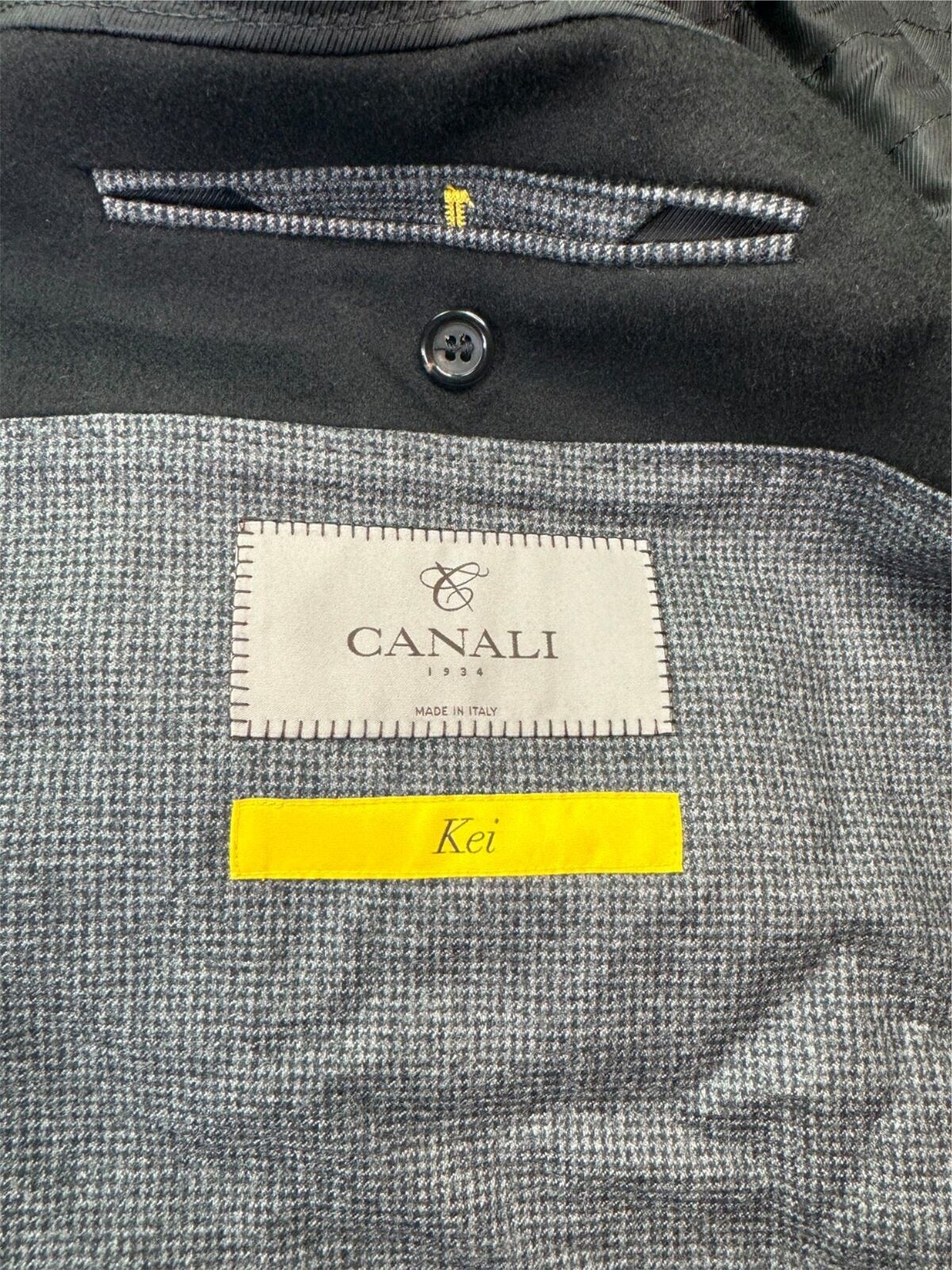 Canali Mens KEI Cashmere Blend Over Coat EU 54R / 44R Black $1995$