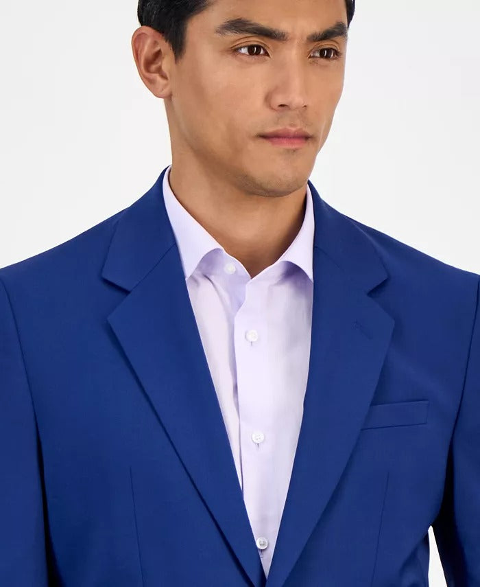Hugo Boss Mens Modern fit Suit Jacket Blazer 38 R Blue Solid Stretch