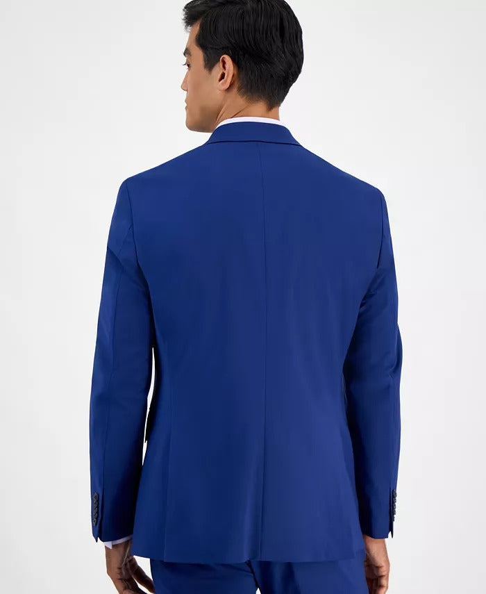 Hugo Boss Mens Modern fit Suit Jacket Blazer 38 R Blue Solid Stretch
