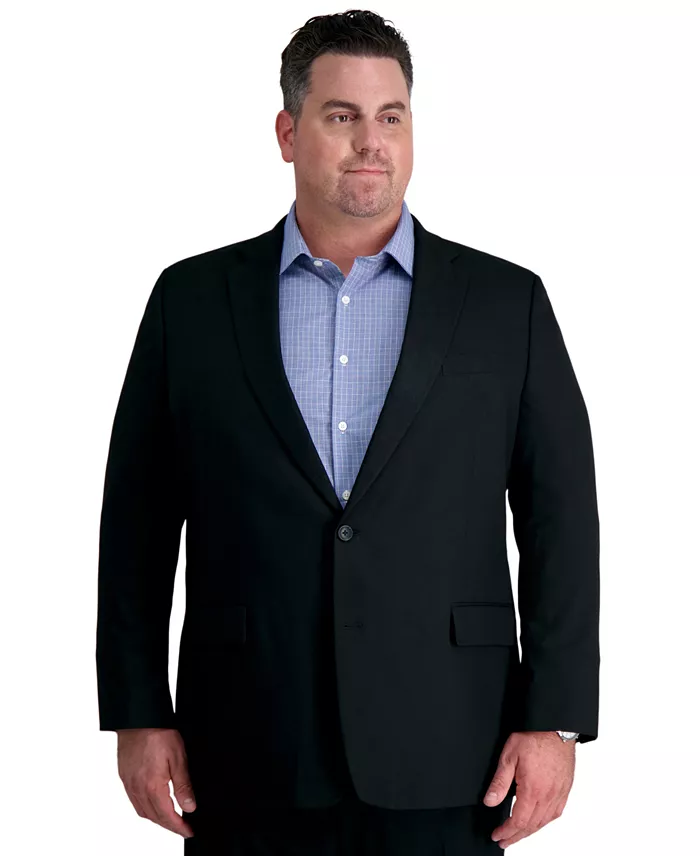 Haggar Mens Classic fit Suit Jacket Blazer 52 R Black Solid