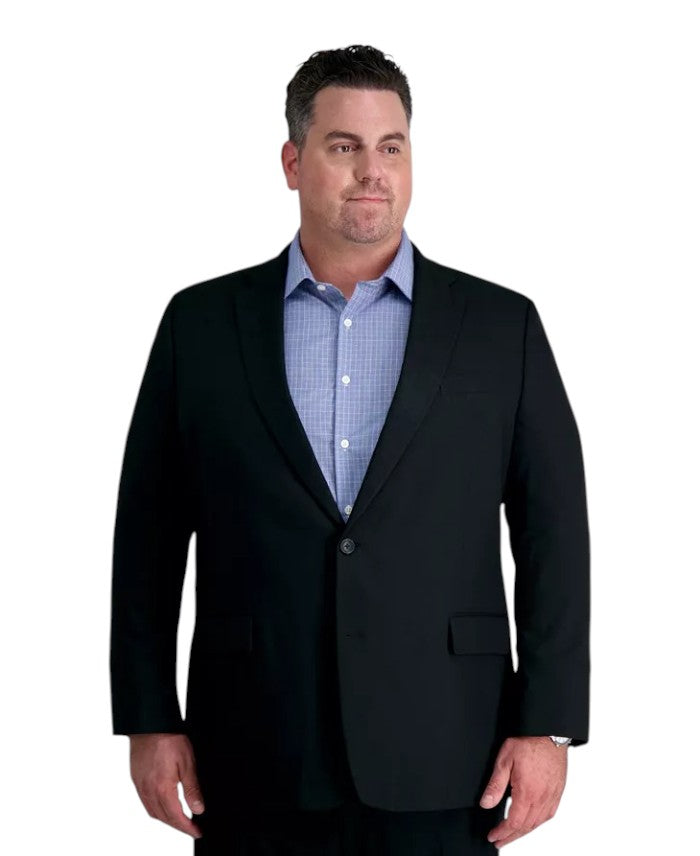 Haggar Mens Classic fit Suit Jacket Blazer 58 R Black Solid