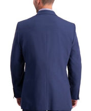 Haggar Mens Modern fit Suit Jacket Blazer 38 R Navy Blue Solid Stretch