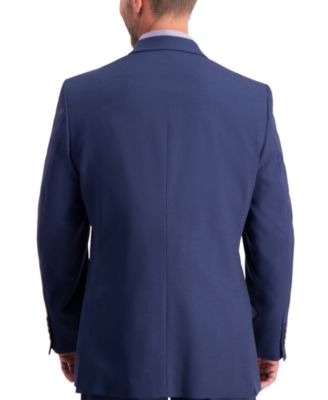Haggar Mens Modern fit Suit Jacket Blazer 38 R Navy Blue Solid Stretch