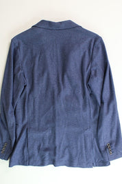 Canali Mens Regular Fit Melange Jersey Sport Coat 42R Blue