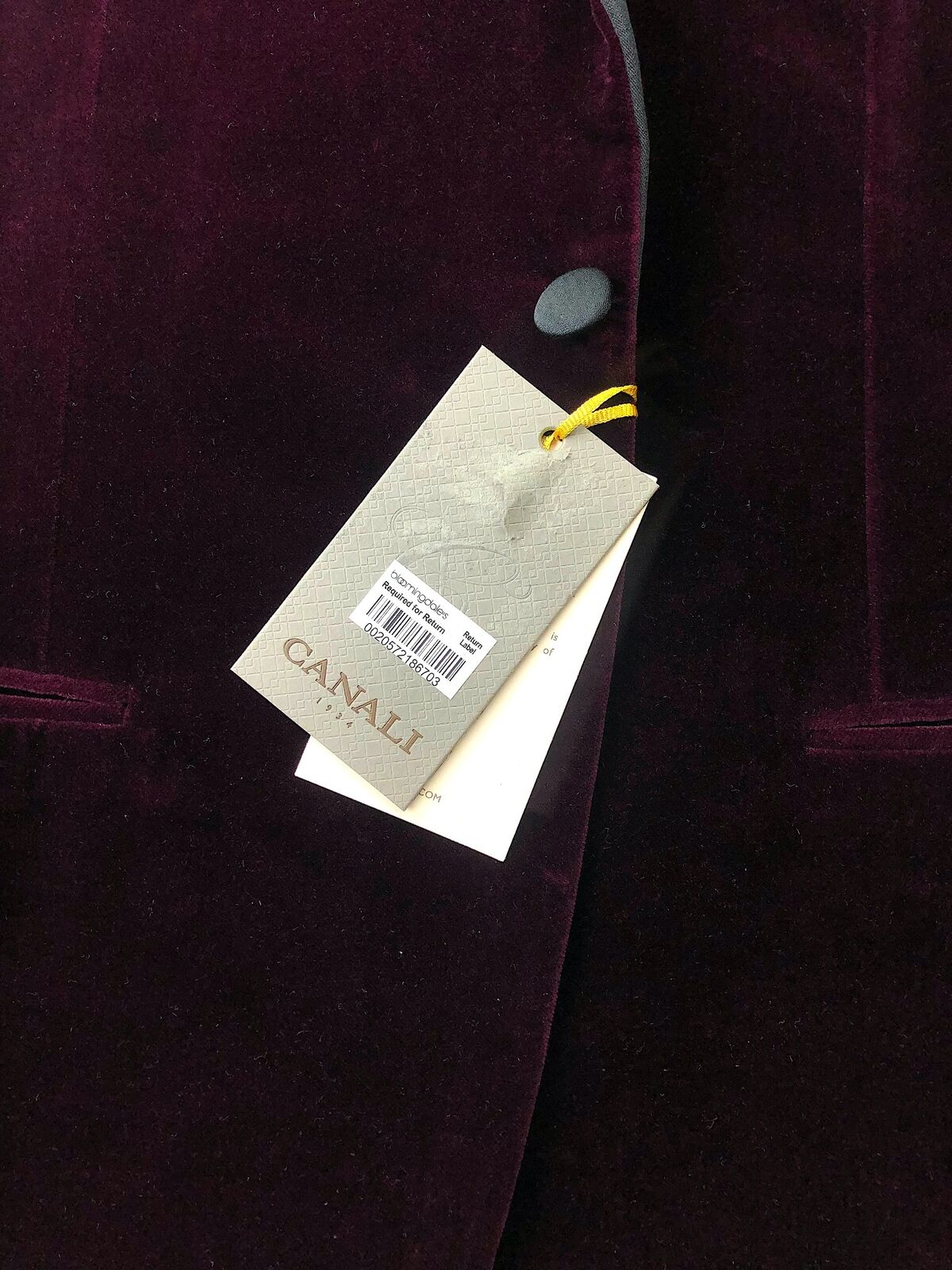 Canali Regular Fit Velvet Dinner Jacket 50 IT 40S US 150th Anniversary Exclusive