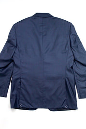 Canali Siena Sharkskin Classic Fit Suit Jacket US 40R / EU 50R Navy Blue
