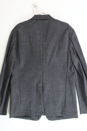 Theory Men's Clinton Slim Sport Coat 42R DPK W Precision Print Grey Melange