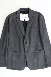 Theory Men's Clinton Slim Sport Coat 42R DPK W Precision Print Grey Melange