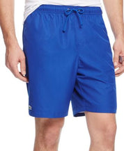 LACOSTE Men's Diamante-Print 8" Sport Drawstring Shorts XL Black