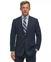Brooks Brothers Mens Classic fit Wool Suit Jacket Blazer 46 S Navy Blue Solid