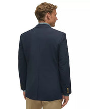 Brooks Brothers Mens Classic fit Sport Coat Blazer 50 L Navy Blue Solid Stretch