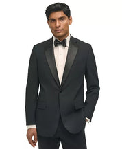 Brooks Brothers Mens Classic fit Tuxedo Jacket Blazer 42 R Black Solid